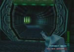 Cross this corridor and use the FarSight to pick off the guards in the following room.
